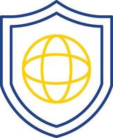 Protected Network Line Two Color Icon vector