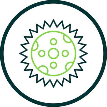 Eclipse Line Circle Icon vector