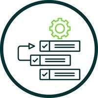 Backlog Line Circle Icon vector