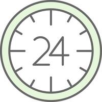 24 Hours Fillay Icon vector