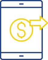 Send Money Line Two Color Icon vector