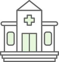 hospital relleno icono vector