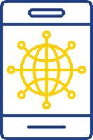 Internet Line Two Color Icon vector
