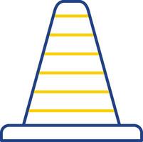 Traffic Cone Line Two Color Icon vector