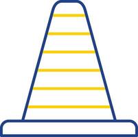 Traffic Cone Line Two Color Icon vector