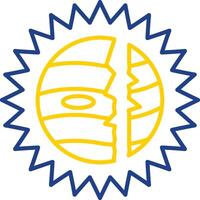 Destroyed Line Two Color Icon vector
