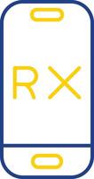 Rx Line Two Color Icon vector