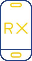 Rx Line Two Color Icon vector