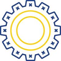 Cogwheel Line Two Color Icon vector