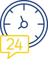 24 Hours Line Two Color Icon vector