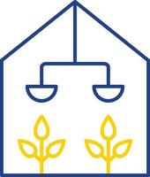 Greenhouse Line Two Color Icon vector