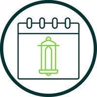 Calendar Line Circle Icon vector
