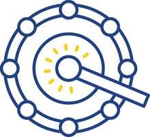 Tambourine Line Two Color Icon vector