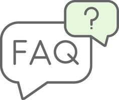 Faq Fillay Icon vector