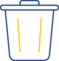 Garbage Line Two Color Icon vector