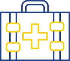 First Aid Kit Line Two Color Icon vector