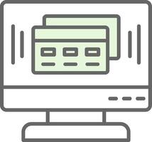 Online Payment Fillay Icon vector