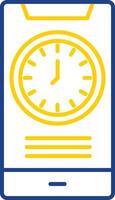 Time Line Two Color Icon vector