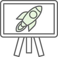 Rocket Fillay Icon vector