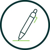 Pen Line Circle Icon vector