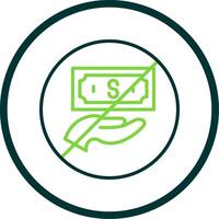 Stop Corruption Line Circle Icon vector