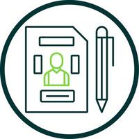 Portfolio Line Circle Icon vector