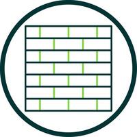 Brickwall Line Circle Icon vector