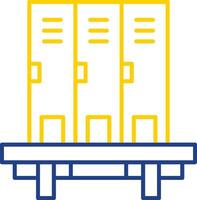 Lockers Line Two Color Icon vector