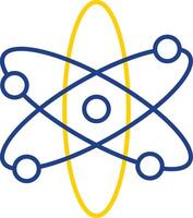 Nuclear Line Two Color Icon vector