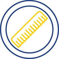 Ruler Line Two Color Icon vector