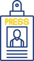Press Pass Line Two Color Icon vector