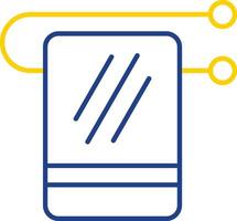 Towel Rack Line Two Color Icon vector