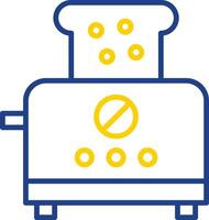 Toaster Line Two Color Icon vector