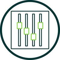 Faders Line Circle Icon vector