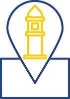 Location Line Two Color Icon vector