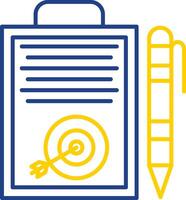 Planning Line Two Color Icon vector