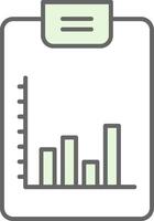 Bar Chart Fillay Icon vector