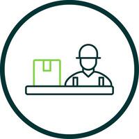 Assembling Line Circle Icon vector
