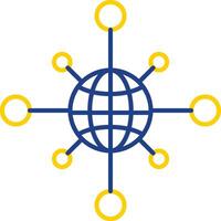 Networking Line Two Color Icon vector