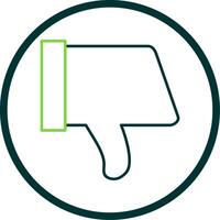 Dislike Line Circle Icon vector