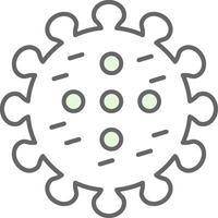 virus relleno icono vector