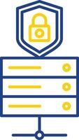 Data Protection Line Two Color Icon vector