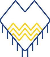 Shawl Line Two Color Icon vector