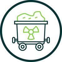 Uranium Line Circle Icon vector