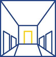 Hallway Line Two Color Icon vector