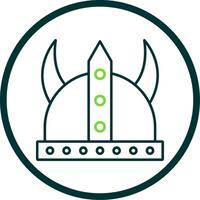 Viking Line Circle Icon vector