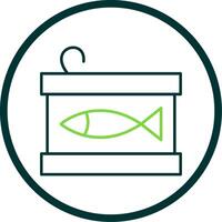 Canned Food Line Circle Icon vector