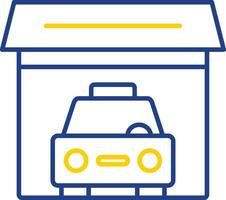 Garage Line Two Color Icon vector