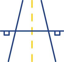 Highway Line Two Color Icon vector