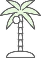 Coconut Tree Fillay Icon vector